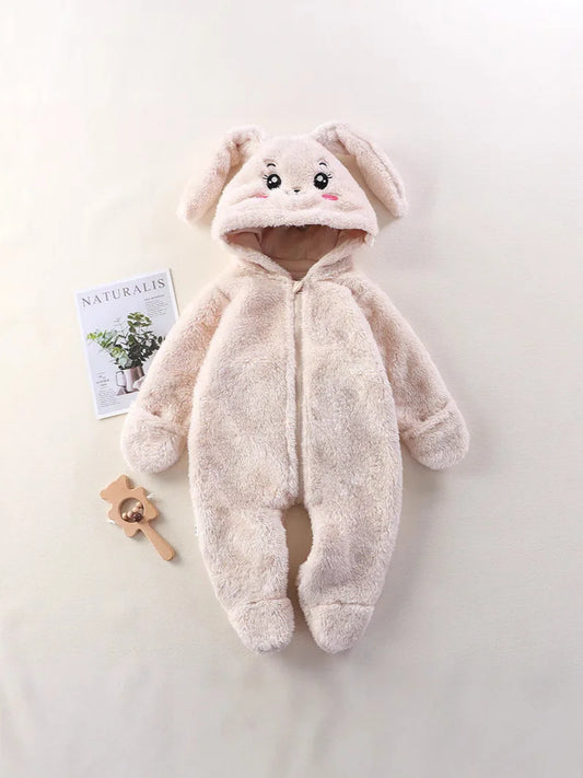 2025 Autumn Winter Baby Romper Cartoon Fluffy Panda Rabbit